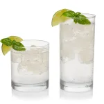Tumbler and Rocks Glass Set, Elegant Drinkware Glasses Set, Tall Drinking Glasses with Modern Lines, Drinking Glasses Set of 16
