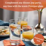 Tumbler and Rocks Glass Set, Elegant Drinkware Glasses Set, Tall Drinking Glasses with Modern Lines, Drinking Glasses Set of 16