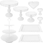 Set of 9 Cake Stands, Metal Cupcake Stand Set, Multiple Styles Candy Fruit Display Tower Dessert Plate, Cake Serving Tray for Birthday Party, Wedding, Anniversary, Baby Shower, Engagement