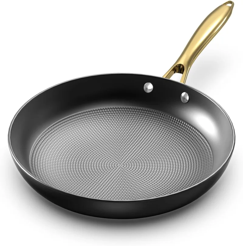 Cast Iron Skillets, 12 Inch Cast Iron Pan, Professional Non Stick Frying Pans Long Lasting, Nonstick Frying Pan, Nonstick Pans with Stay Cool Handle, Easy to Clean