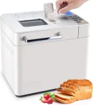 GGUW Bread Maker with Yeast and Nut Dispenser, 21 In 1 Programmable Compact Bread Machine, 3 Loaf Sizes, 3 Crust Colors