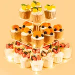 GGUW 3 Tier Cupcake Stand Cupcake Holder, Acrylic Cupcake Tower, Dessert Table Display Set for Birthday, Bar, Parties
