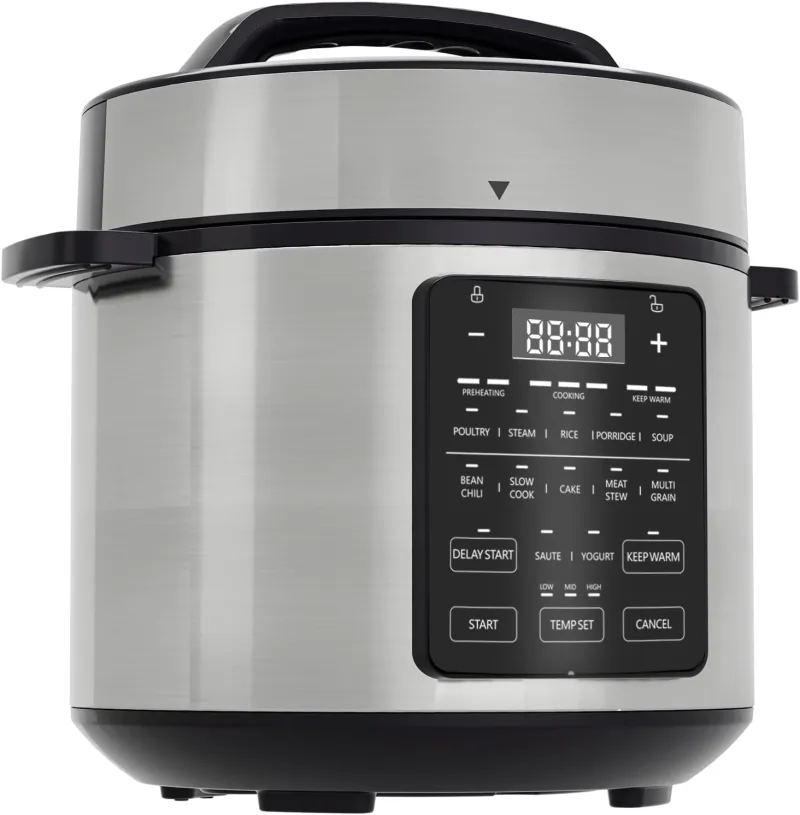 GGUW Electric Pressure Cooker, Upgraded 6 Quart 12-in-1 Multicooker, Stainless Steel Slow Cooker, Rice Cooker, Steamer, Warmer