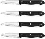 GGUW 4 Piece Paring Knife Set, 3.5 Inch Paring Knives with Ergonomic Handle, Triple Rivet, Cutting and Peeling Knives for Vegetables and Fruits, Stainless Steel