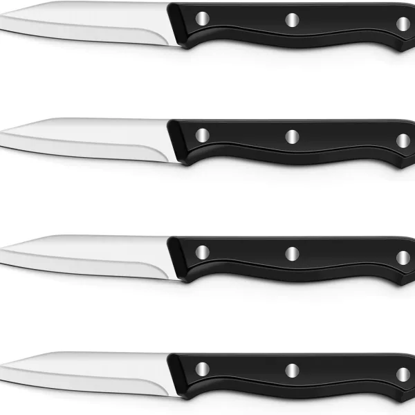 GGUW 4 Piece Paring Knife Set, 3.5 Inch Paring Knives with Ergonomic Handle, Triple Rivet, Cutting and Peeling Knives for Vegetables and Fruits, Stainless Steel