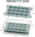 Ice Cube Tray for Freezer with Bin: Easy Release Ice Cube Maker with Covered Ice Holder - GGUW 3pack Ice Trays for Making 1.5 inch Icecubes - Icebox with Lid