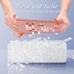 Mini Ice Cube Tray for Freezer: GGUW Nugget Ice Cube Tray with Bin - Easy Release Iced Maker Trays - Crushed Ice Tray Making 4×135 PCS Icecube