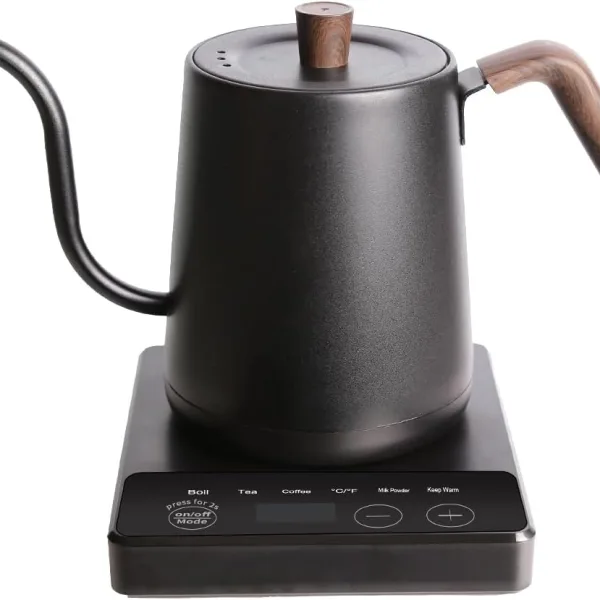 Stainless Stee Electric Kettle, Gooseneck Electric Kettles, Pour Over Coffee Tea Kettle, Intelligent Temperature Control Electric Tea Pot With Slender Mouth