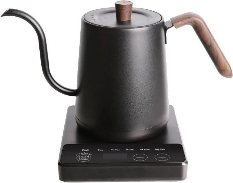 Stainless Stee Electric Kettle, Gooseneck Electric Kettles, Pour Over Coffee Tea Kettle, Intelligent Temperature Control Electric Tea Pot With Slender Mouth