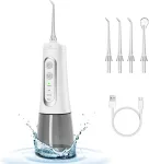 GGUW Water Flosser, Oral Irrigator Electric, Oral Teeth Braces Cleaning, Water Floss Pick, Cordless Tooth Cleaner Tool Kit, Portable, Travel Rechargeable, Waterproof
