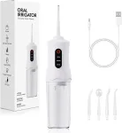 GGUW Water Dental Flosser Cordless for Teeth Cleaning and Flossing, Water Flossed Rechargeable Tonsil Stone Adults Kids Braces, Home, Office, Travel
